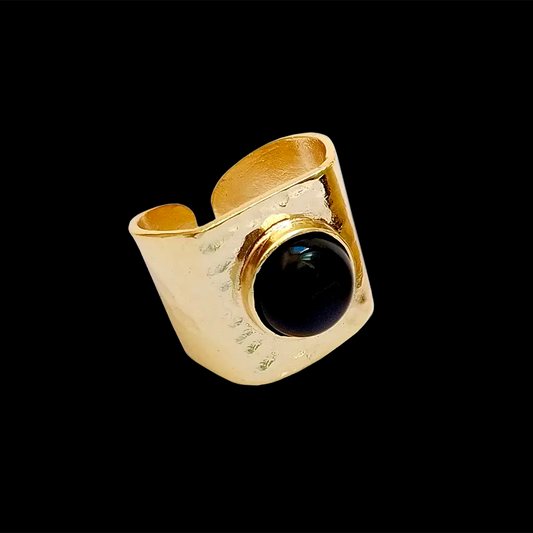 Anillo romano plano martillado