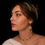 Roman Agate Earrings, Minerva