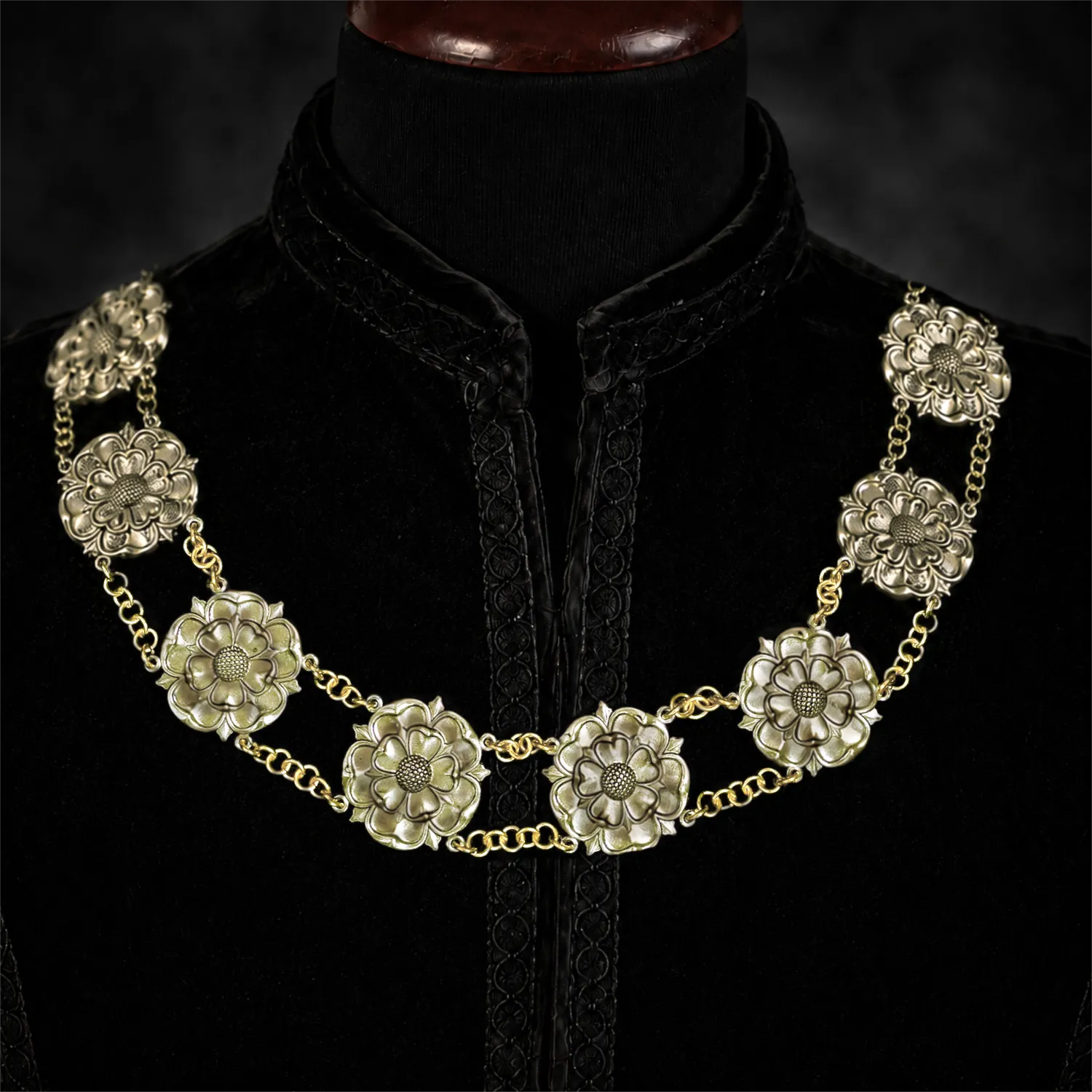Amtskette Tudor Rose Messing