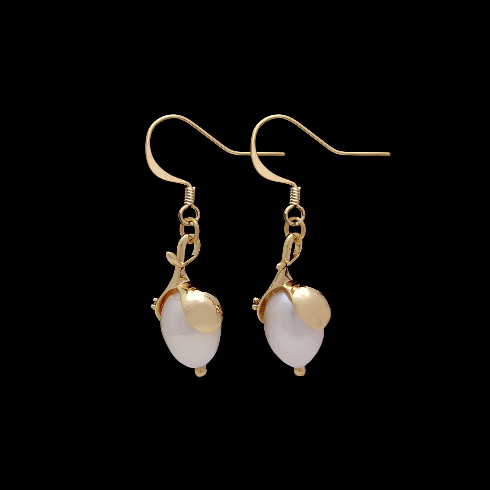 Pendientes Art Nouveau con perlas de gota Julie