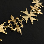 Close up view Double Fleur and Maltesse Cross connection Chain of Office