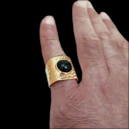 Hammered Flat Roman Ring