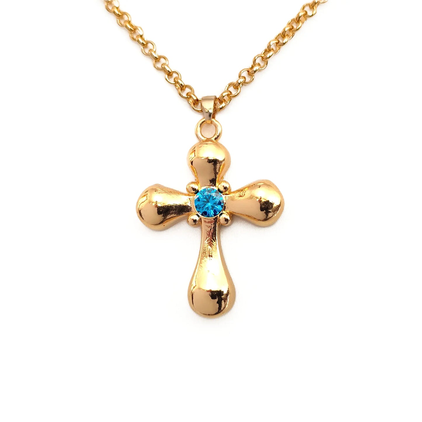 Round Cross Necklace