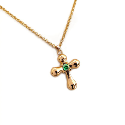 Round Cross Necklace