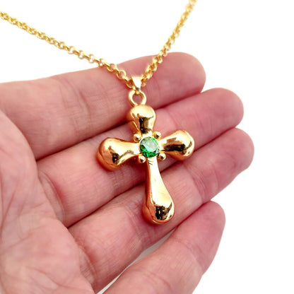 Round Cross Necklace