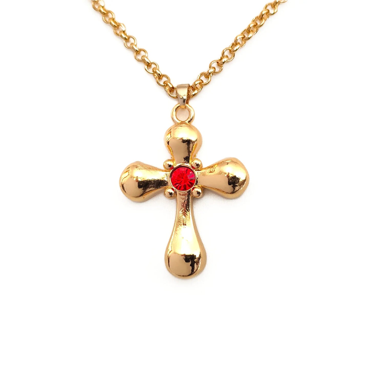 Round Cross Necklace