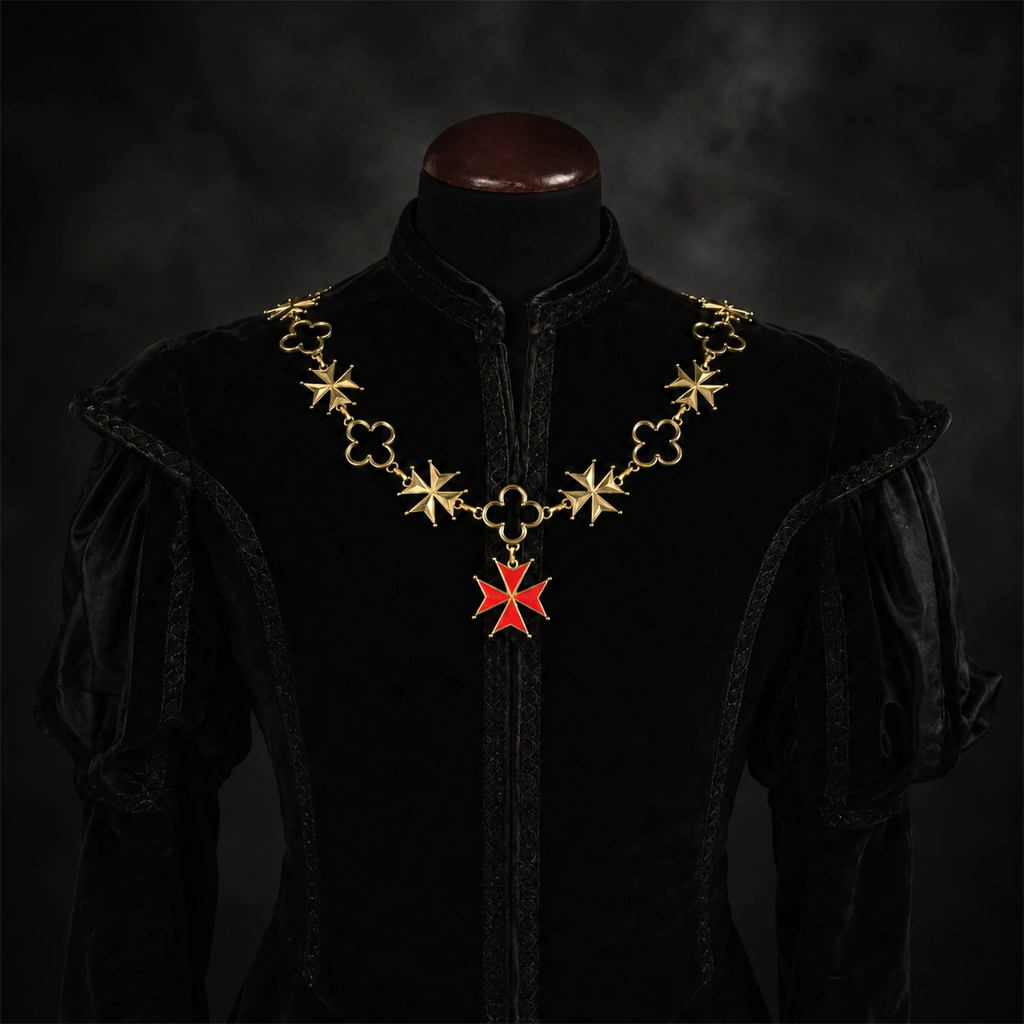Collier d'apparat avec insigne de la Croix de Malte rouge