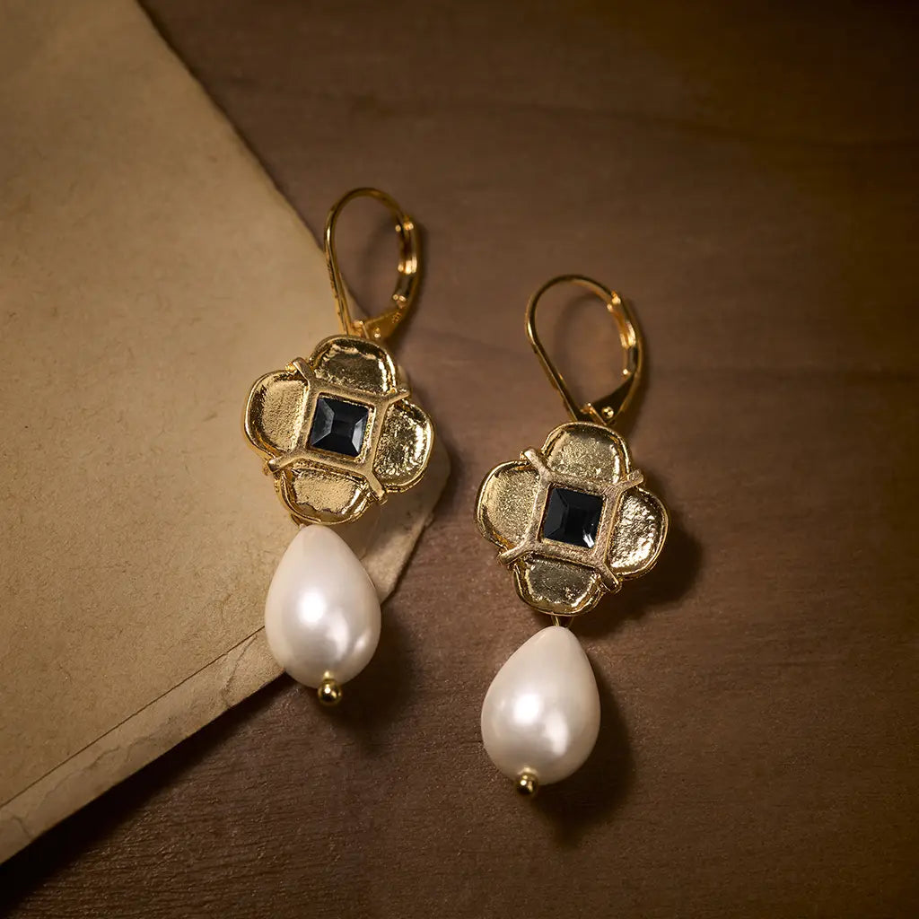Pendientes Trébol de cuatro hojas Tudor