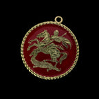 Runder Anhänger „Der Heilige Georg und der Drache“