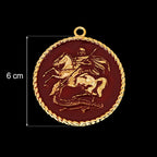 Runder Anhänger „Der Heilige Georg und der Drache“