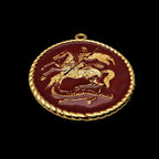 Runder Anhänger „Der Heilige Georg und der Drache“