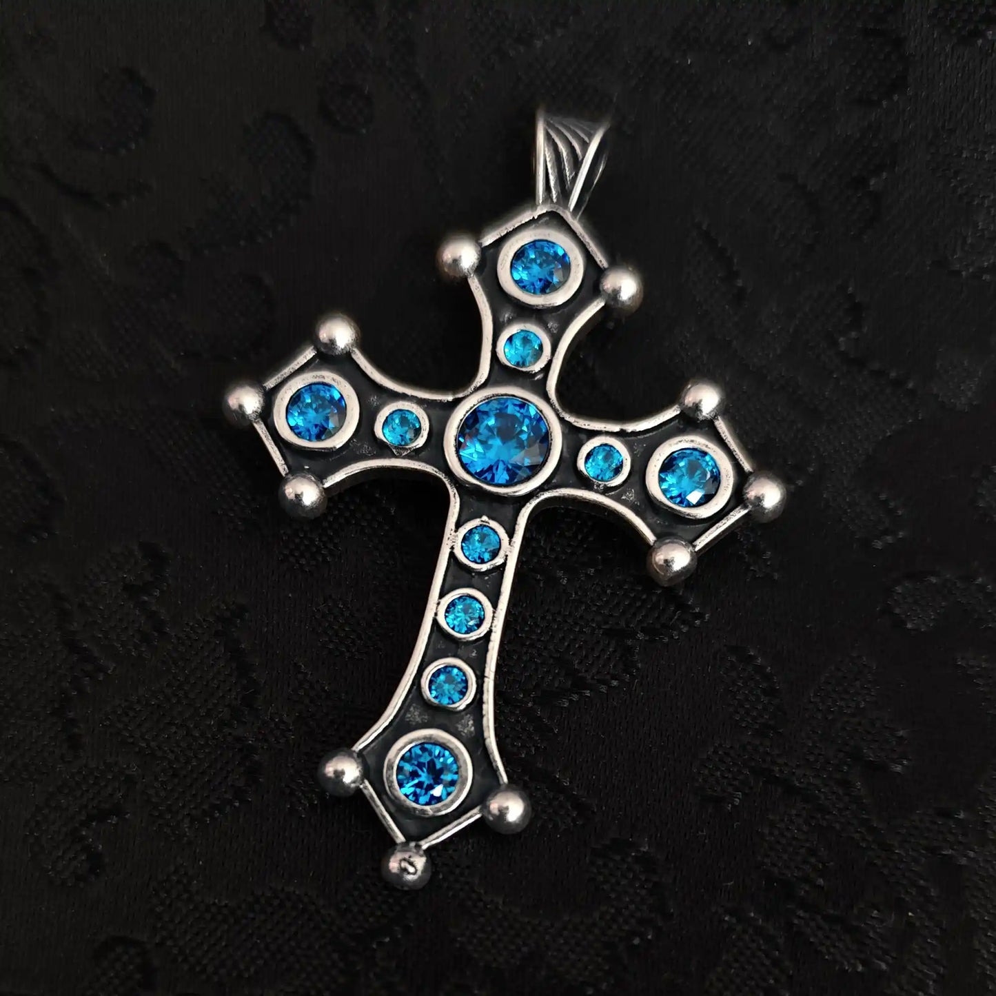 Ball Silver Cross Necklace