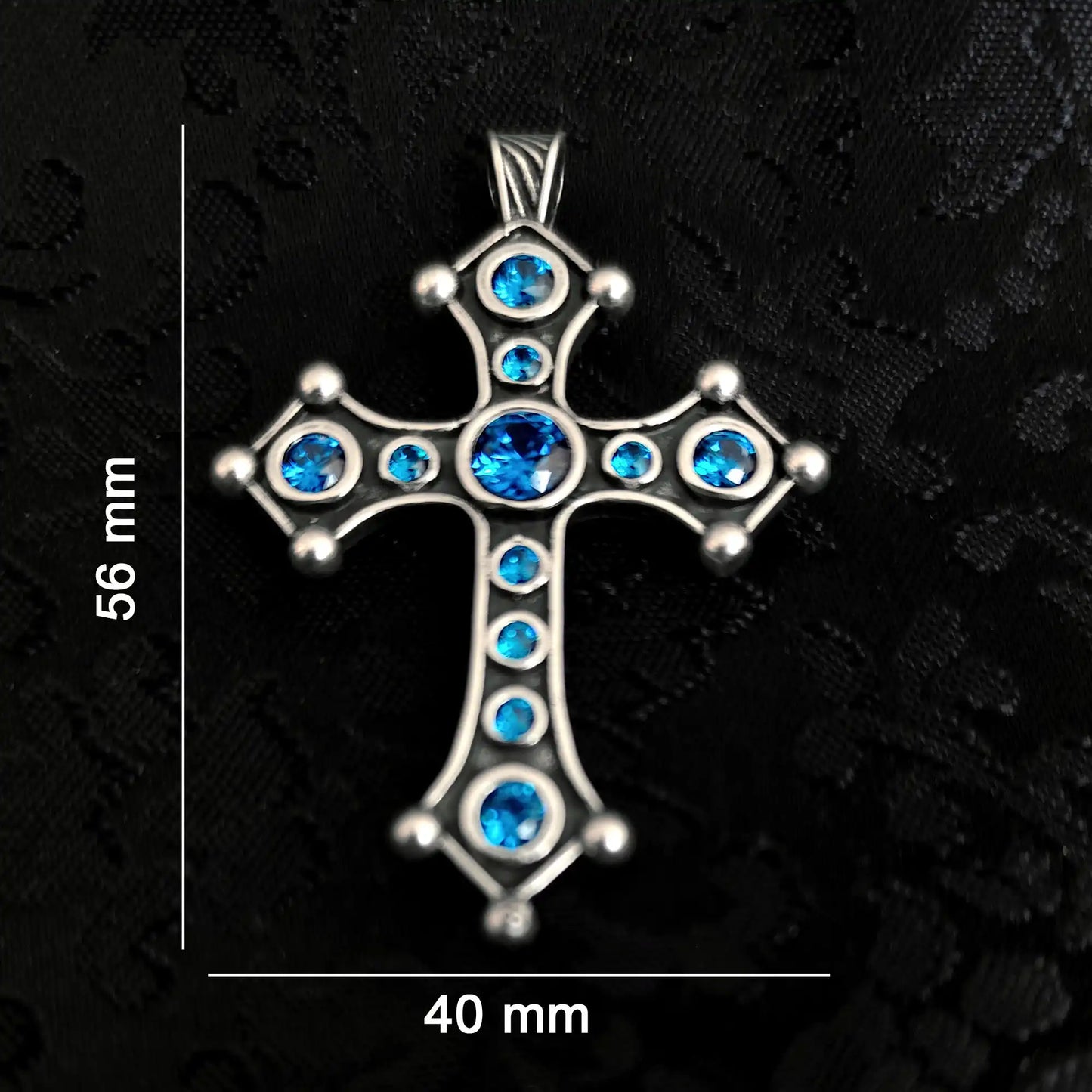 Ball Silver Cross Necklace