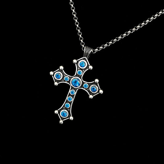 Ball Silver Cross Necklace