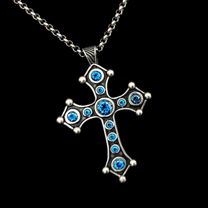 Ball Silver Cross Necklace