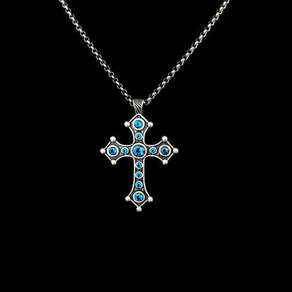 Ball Silver Cross Necklace