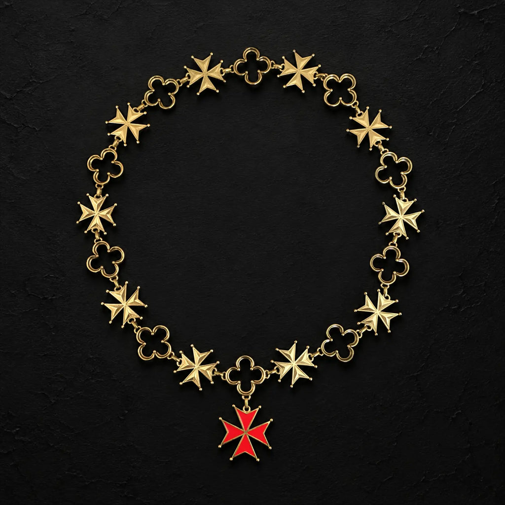 Collier d'apparat avec insigne de la Croix de Malte rouge